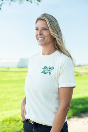 Western 'Farm Wife Field Delivery' Graphic Tee - 2 sided