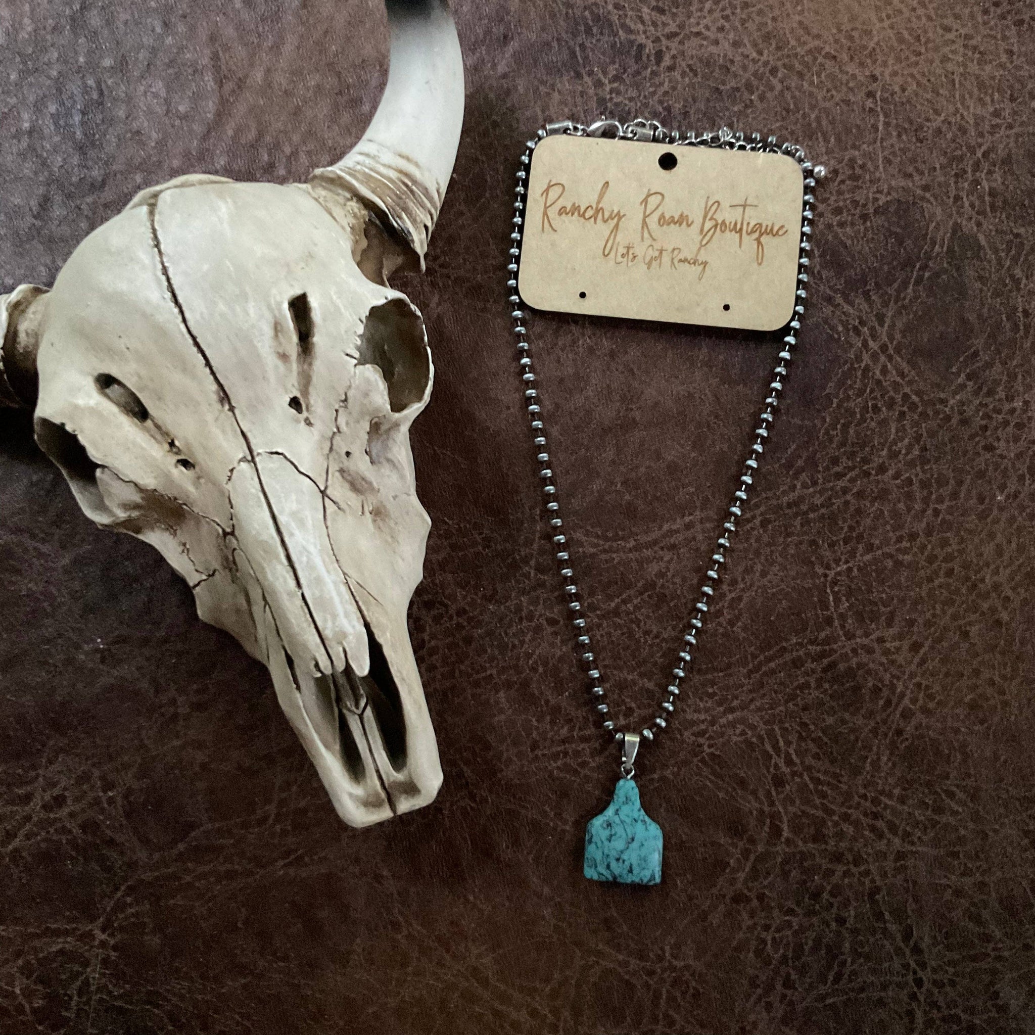 Western Ear Tag Necklace