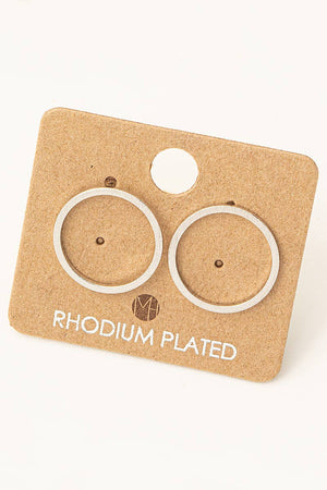 Circular Cut Out Stud Earrings