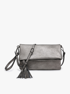 Austin Flapover Tassel Crossbody Clutch