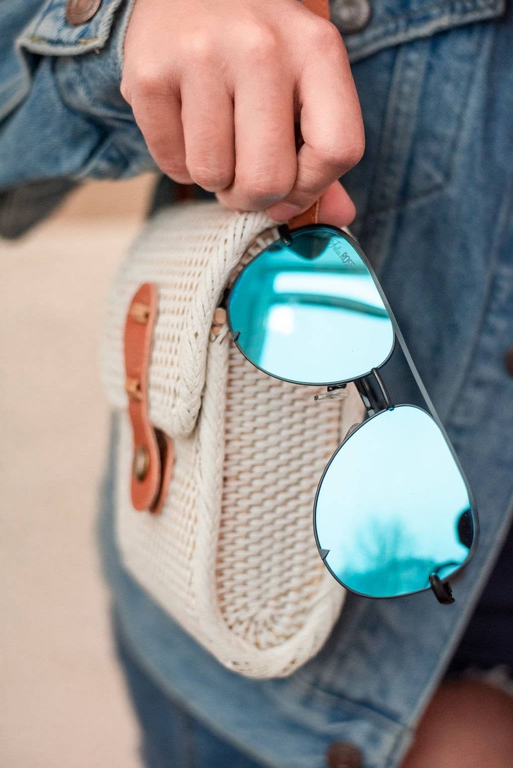The Alex Black/Blue - High Quality Unisex Aviator Sunglasses*