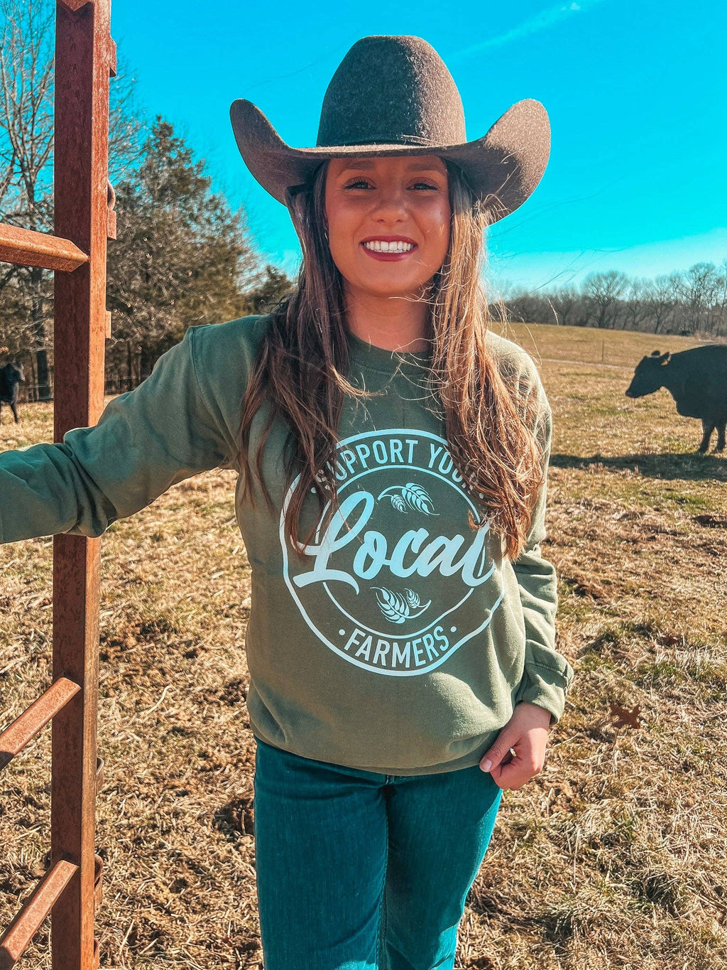 SUPPORT LOCAL FARMERS SWEATSHIRT