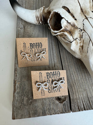 Western cut out paved Stud earrings
