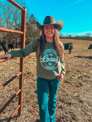 SUPPORT LOCAL FARMERS SWEATSHIRT