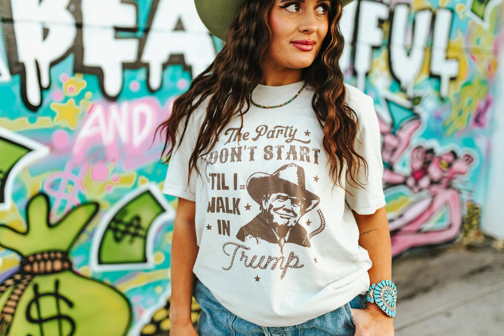 Party Don't Start Trump Graphic Tee