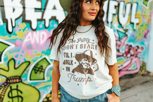 Party Don't Start Trump Graphic Tee