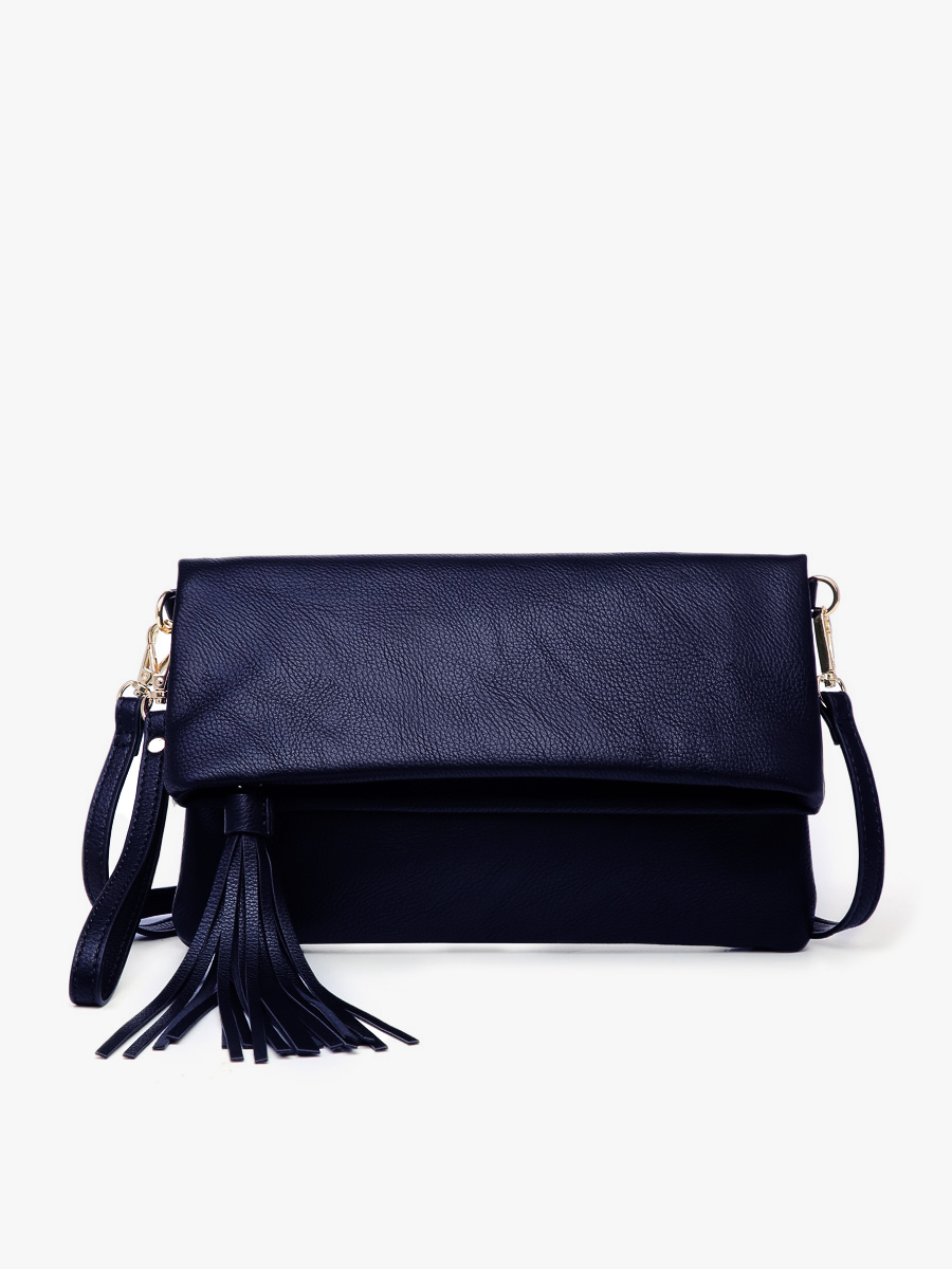 Austin Flapover Tassel Crossbody Clutch