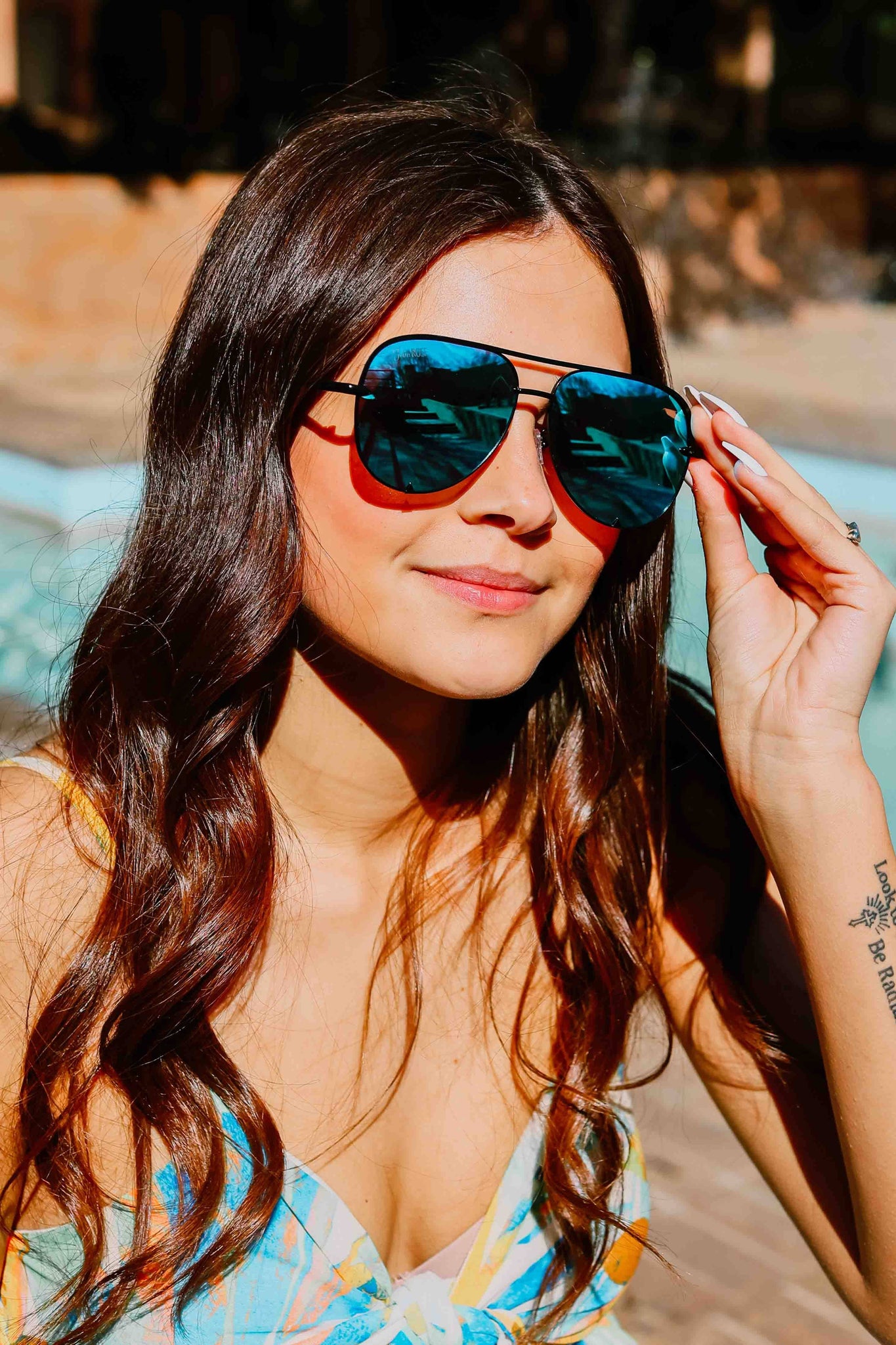 The Alex Black/Blue - High Quality Unisex Aviator Sunglasses*