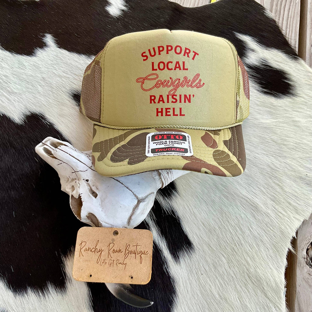 Support Local Cowgirls Western Foam Trucker Hat