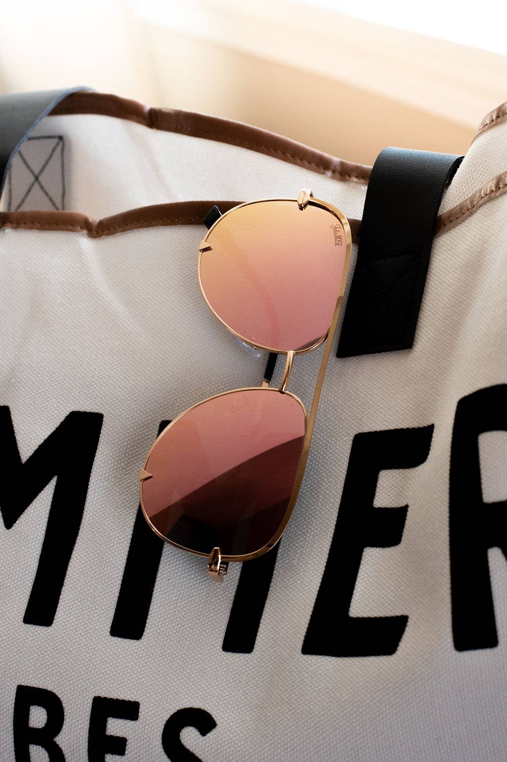 The Alex Pink Gold High Quality Unisex Aviator Sunglass