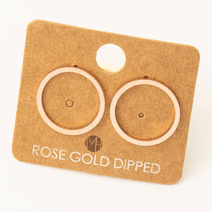 Circular Cut Out Stud Earrings