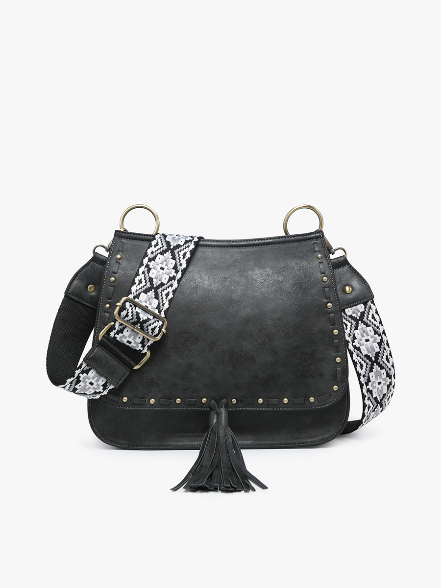 Bailey Crossbody with Print Contrast Strap