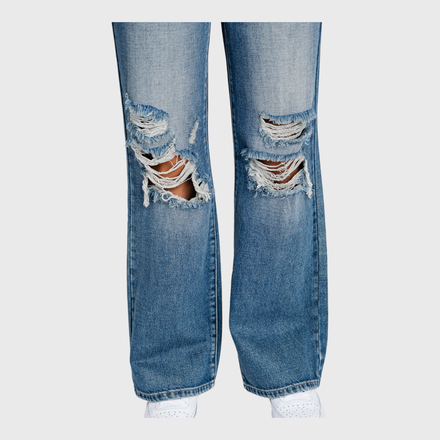 P904VXF-MD (DISTRESSED HIGH RISE RIGID VINTAGE FLARE JEANS)