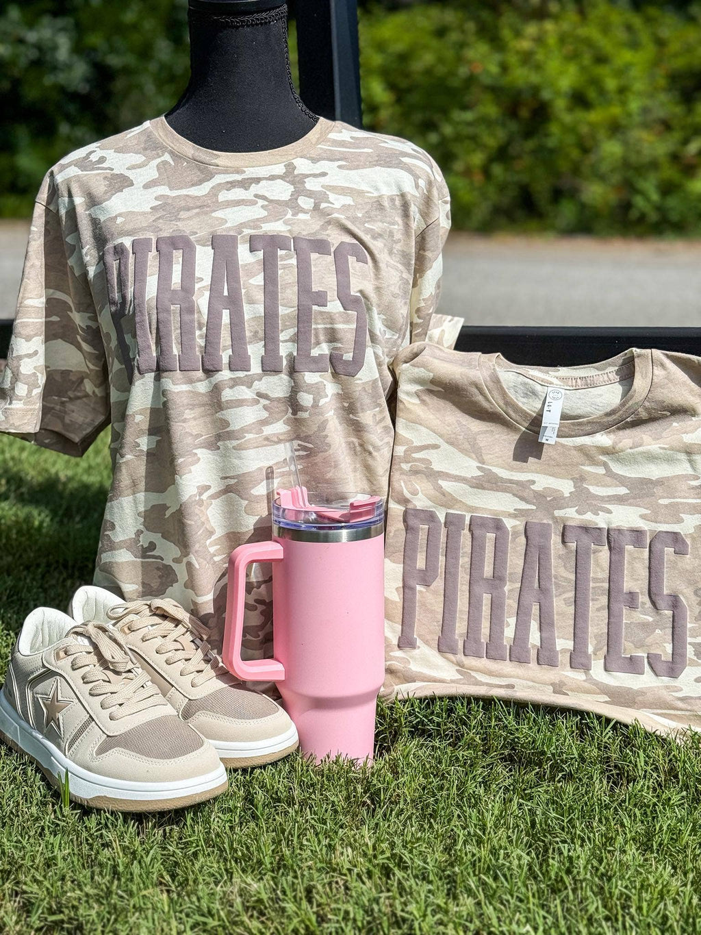 Natural Camo Game Day Team Spirit Graphic Tee