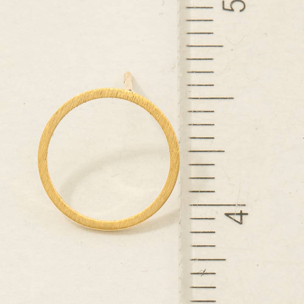 Circular Cut Out Stud Earrings