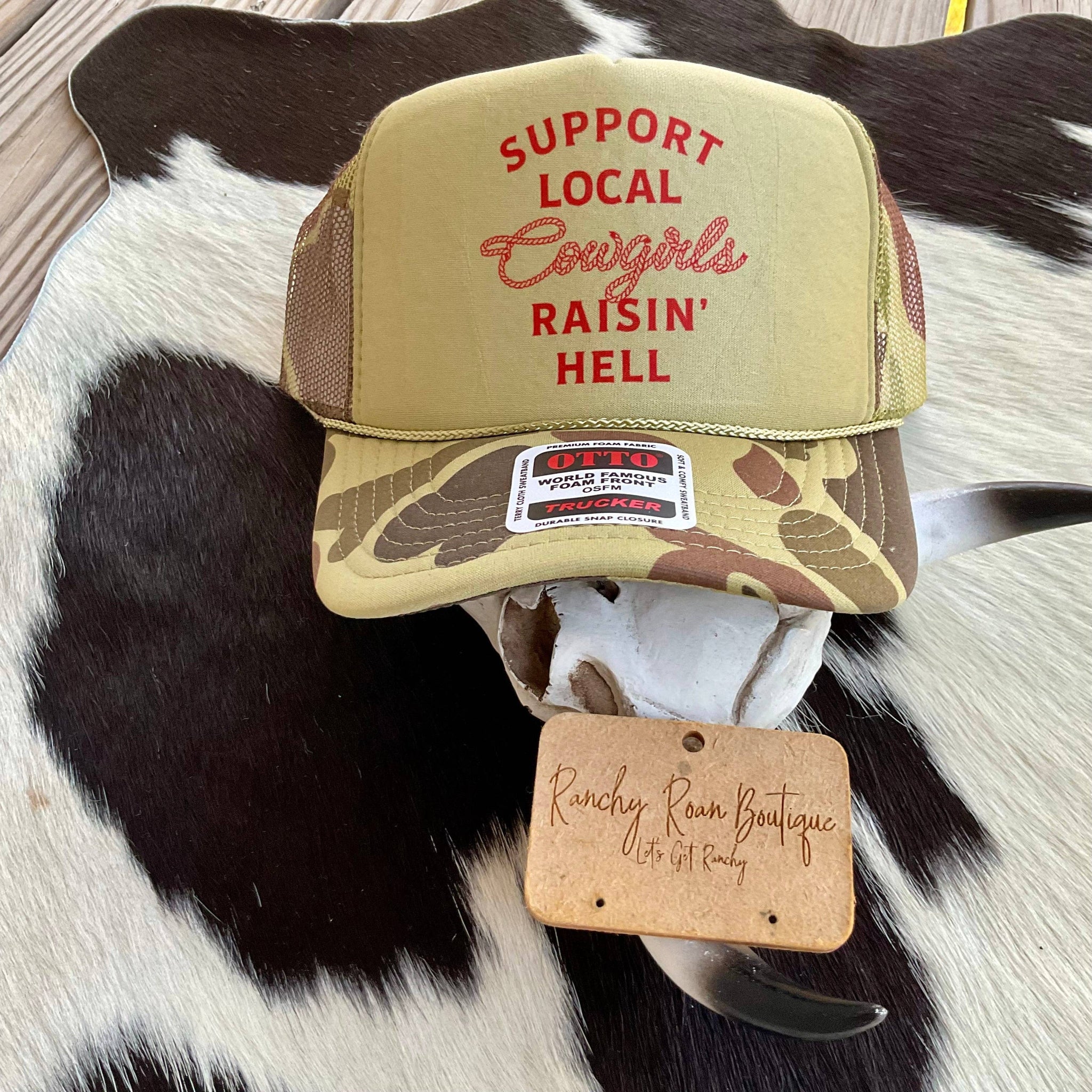 Support Local Cowgirls Western Foam Trucker Hat