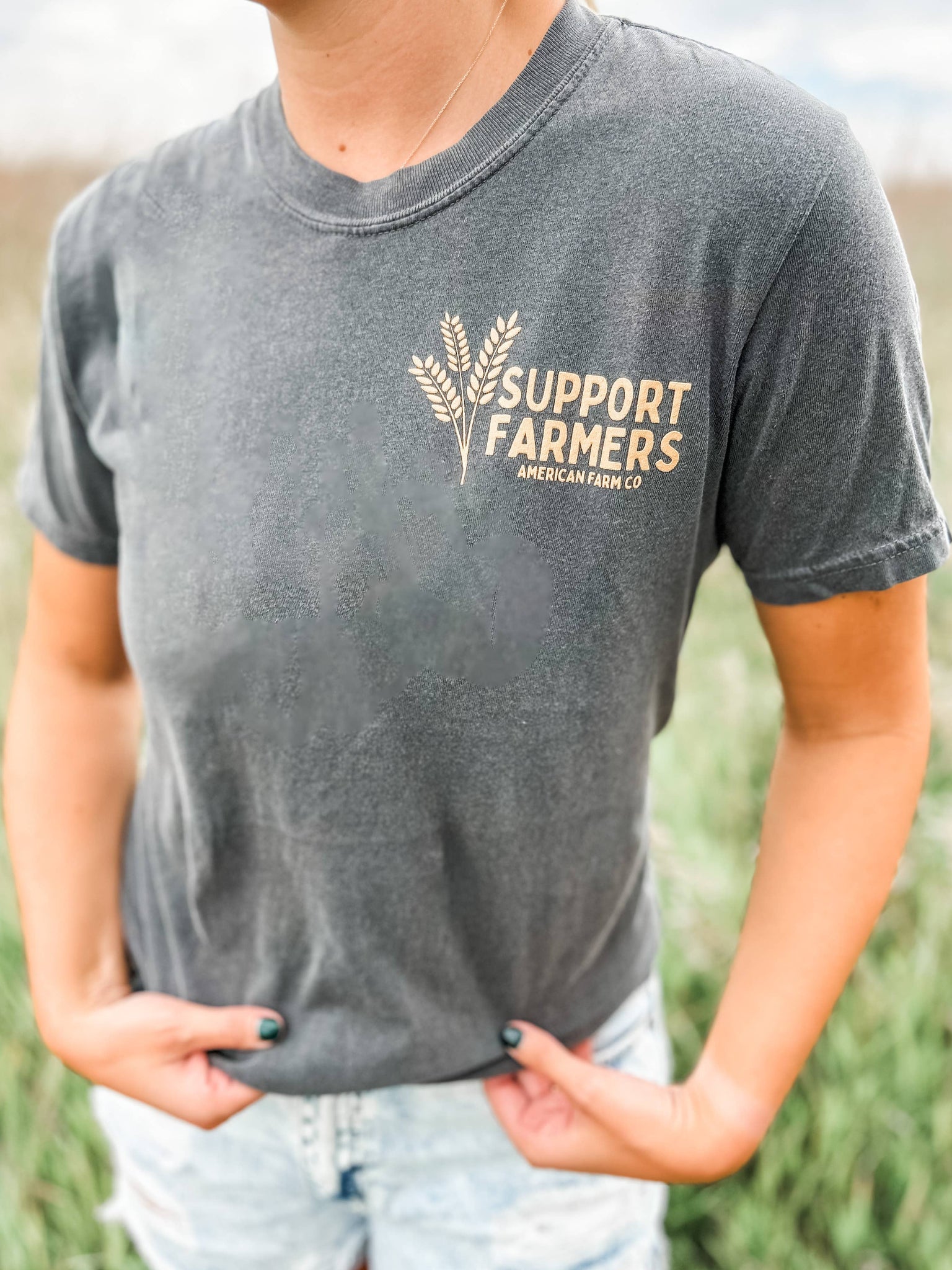 Western ‘Support Farmers’ Wheat Unisex Graphic Tee