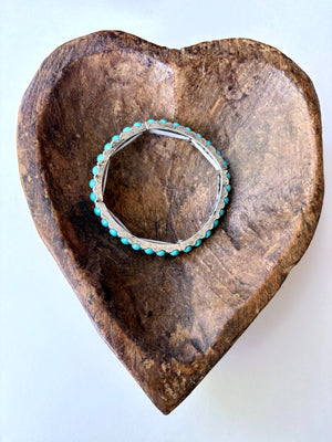 Western Stone, Turquoise Stone Stretch Bracelet