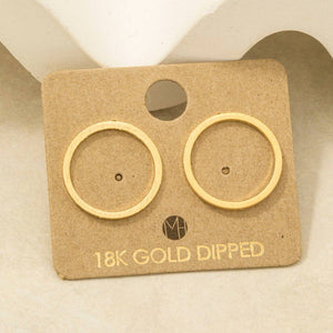 Circular Cut Out Stud Earrings