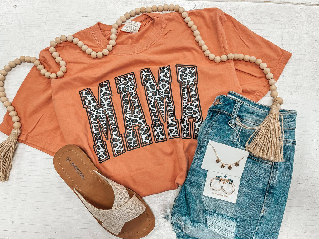 TERECOTTA LEOPARD MAMA TEE