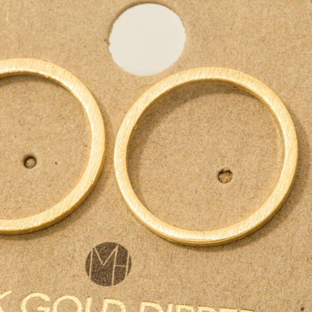 Circular Cut Out Stud Earrings