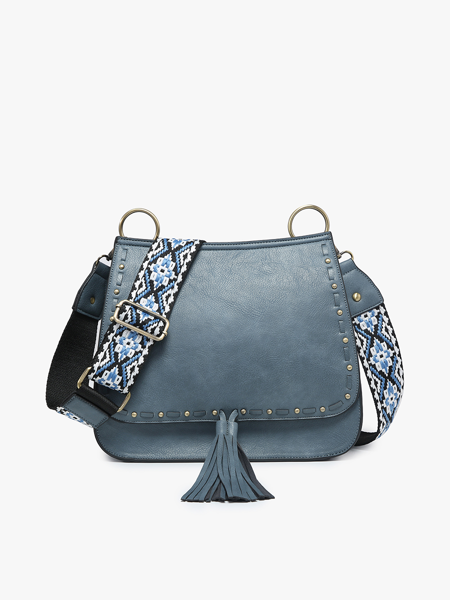 Bailey Crossbody with Print Contrast Strap