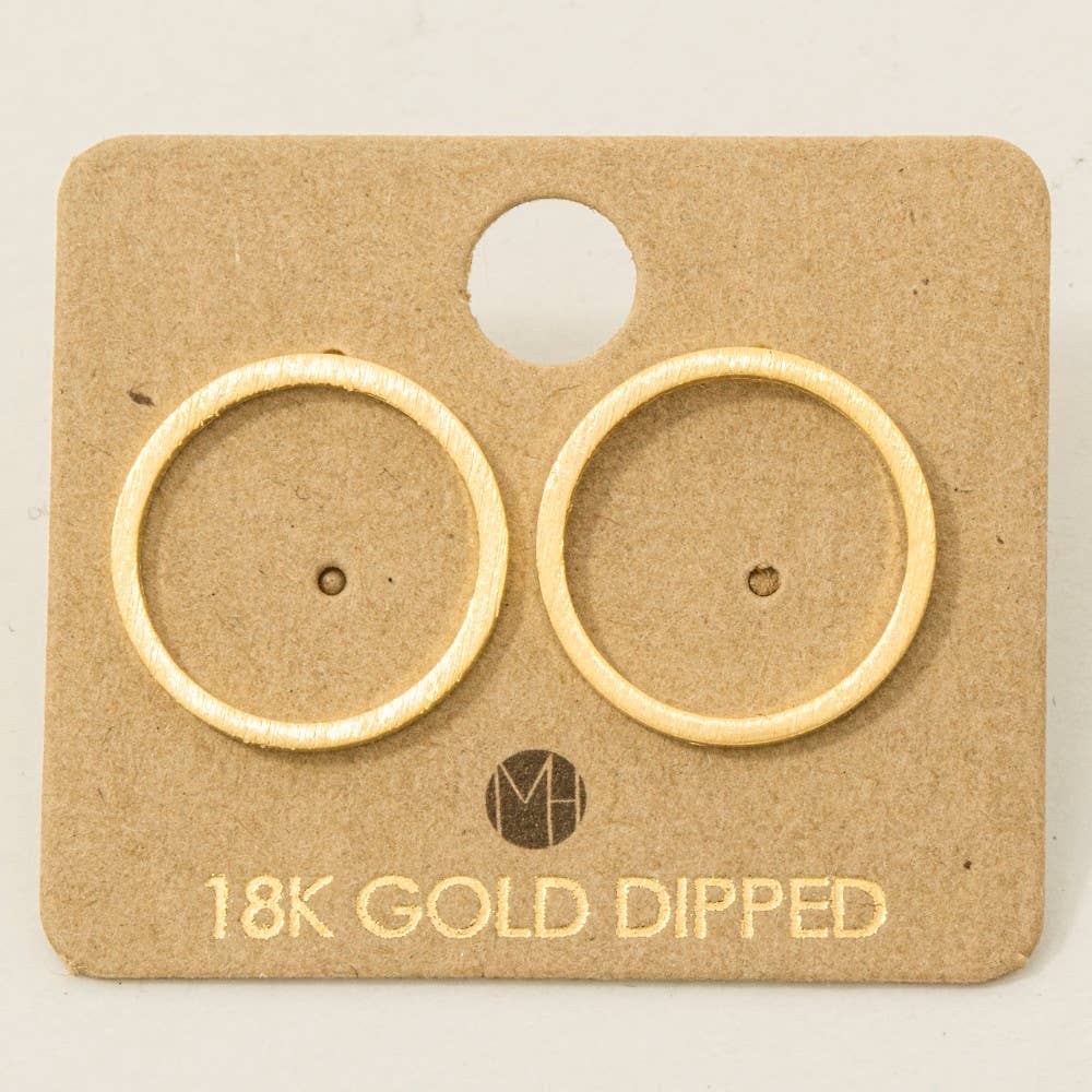 Circular Cut Out Stud Earrings
