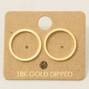 Circular Cut Out Stud Earrings
