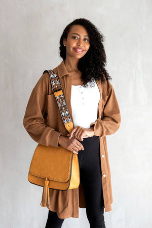 Bailey Crossbody with Print Contrast Strap