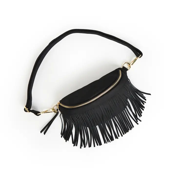 Suede Removable Fringe Bum Bag